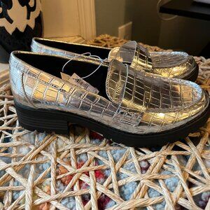 Silver Platform Loafers NWT Old Navy